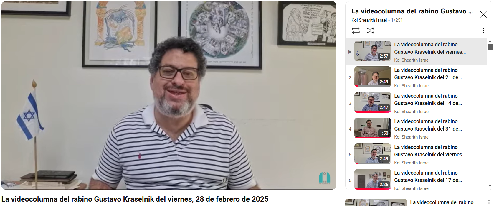 La videocolumna del rabino del 28 de febrero de 2025