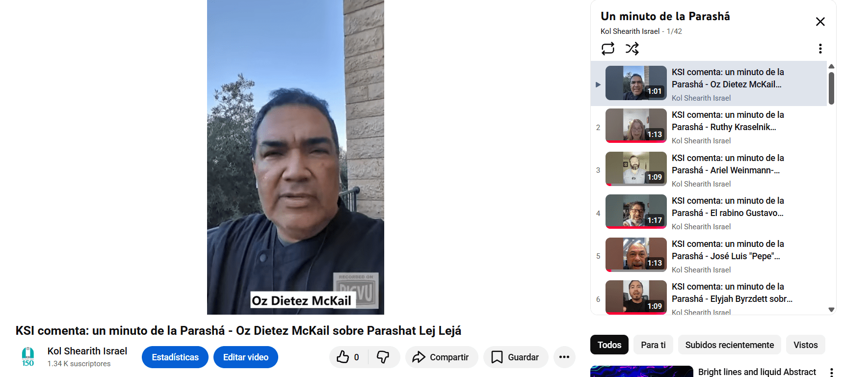 KSI comenta: un minuto de la Parashá – Oz Dietez McKail sobre Parashat Lej Lejá