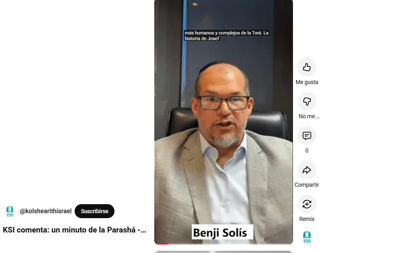 KSI comenta: un minuto de la Parashá – Benji Solís sobre Parashat Vayeshev