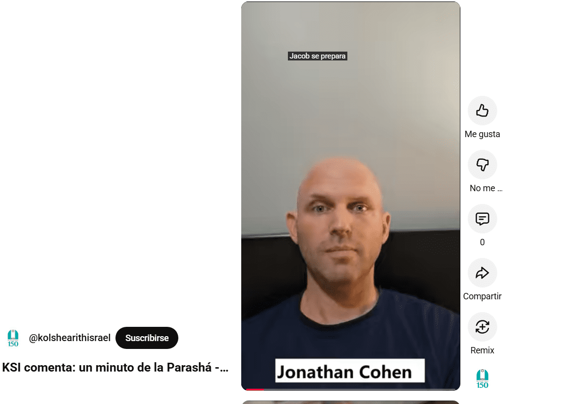 KSI comenta: un minuto de la Parashá – Jonathan Cohen sobre Parashat Vayishlaj