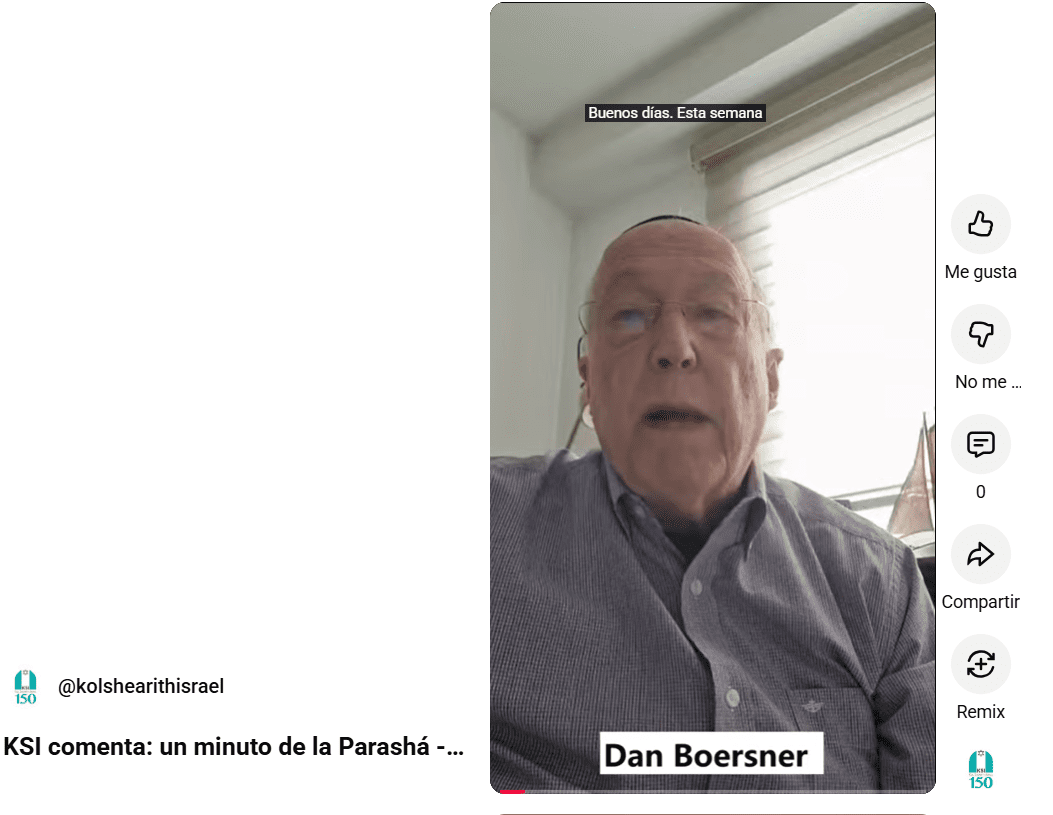 KSI comenta: un minuto de la Parashá – Dan Boersner sobre Parashat Shemot