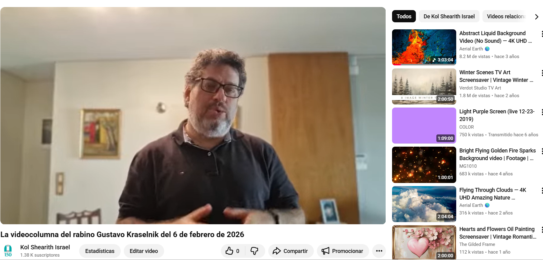 La videocolumna del rabino Gustavo del 6 de febrero de 2026