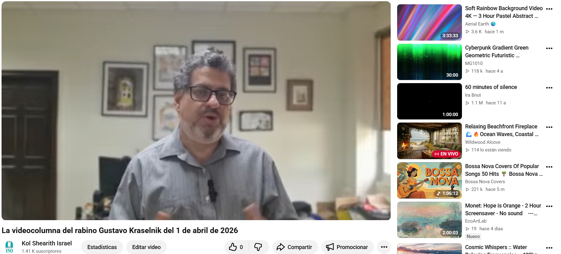 La videocolumna del rabino Gustavo del 1 de abril de 2026