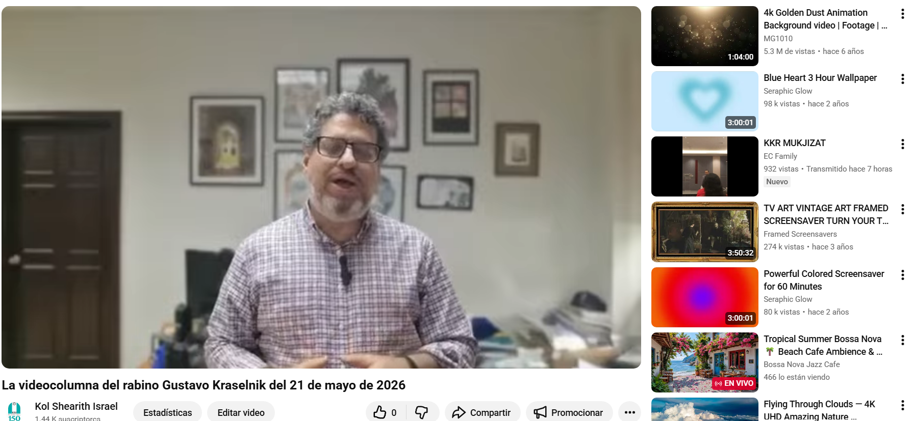 La videocolumna del rabino Gustavo del 21 de mayo de 2026