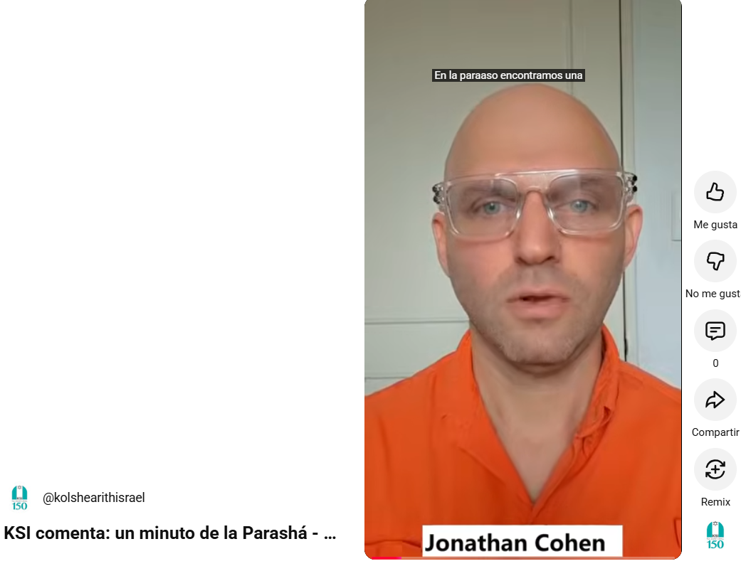 KSI comenta: un minuto de la Parashá – Jonathan Cohen sobre Parashat Nasó