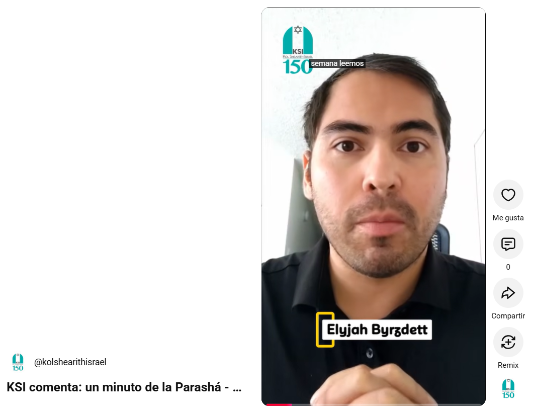 KSI comenta: un minuto de la Parashá – Elyjah Byrzdett sobre Parashat Matot-Masei